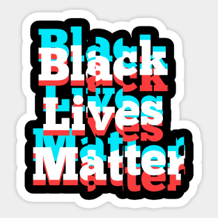 Black lives matter glitch effect Sticker